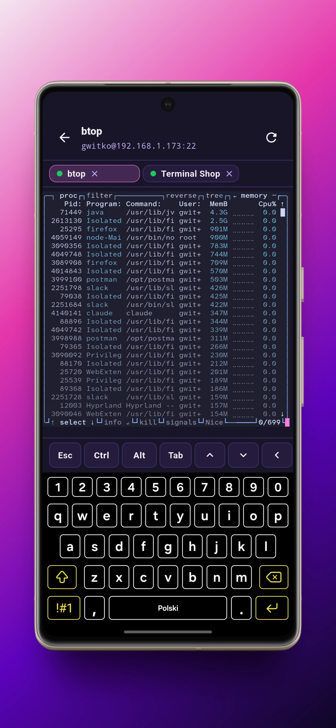 Conduit: SSH, Mosh & SFTP 截图 1