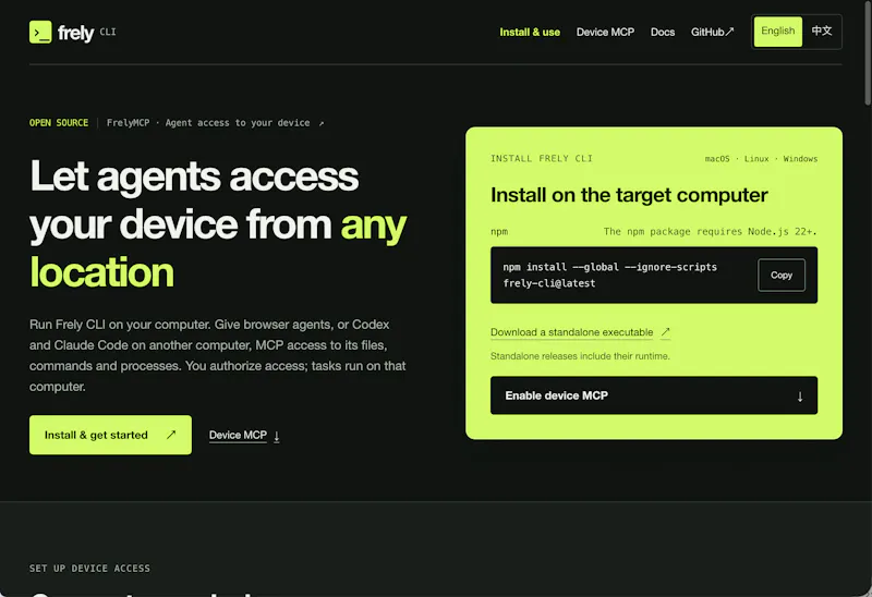 Frely CLI screenshot 1