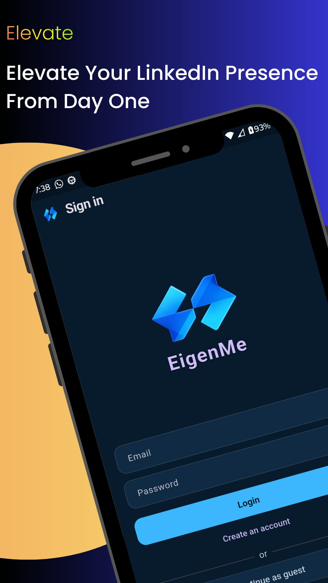 EigenMe - AI Career Branding Platform - Main product screenshot demonstrating key features and user interface