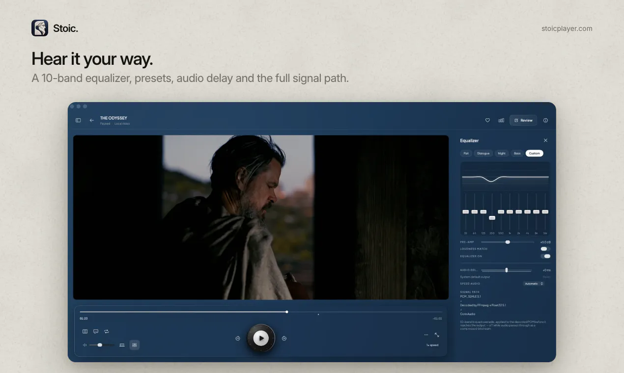 Stoic — HDR video player for Mac gallery image