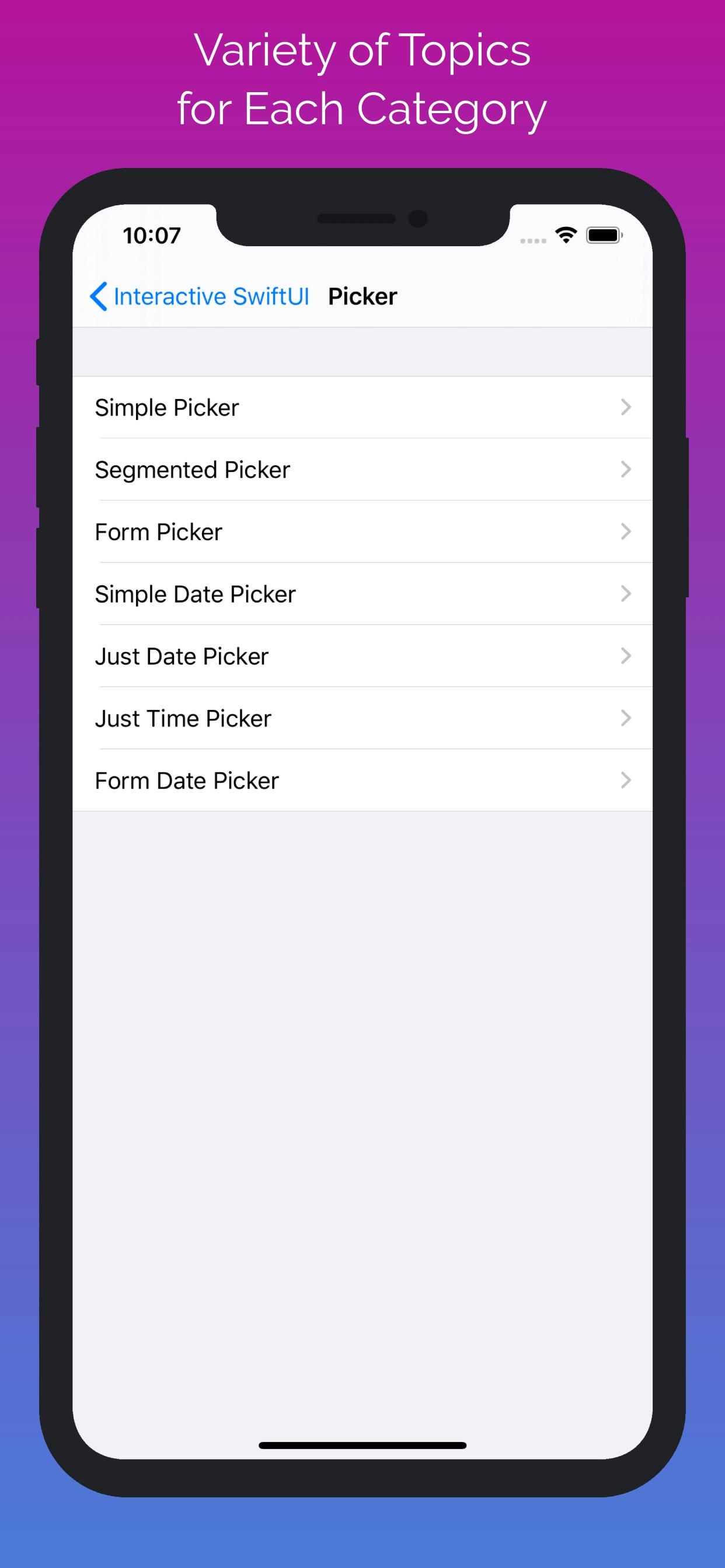 Interactive SwiftUI gallery image