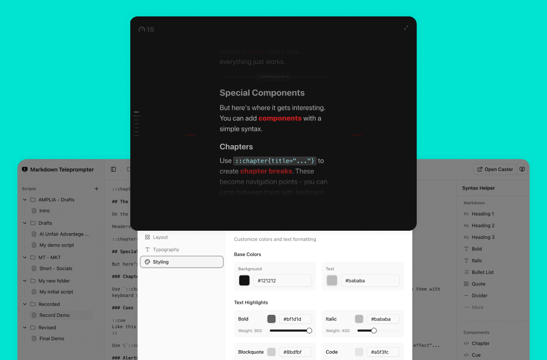 Markdown Teleprompter gallery image