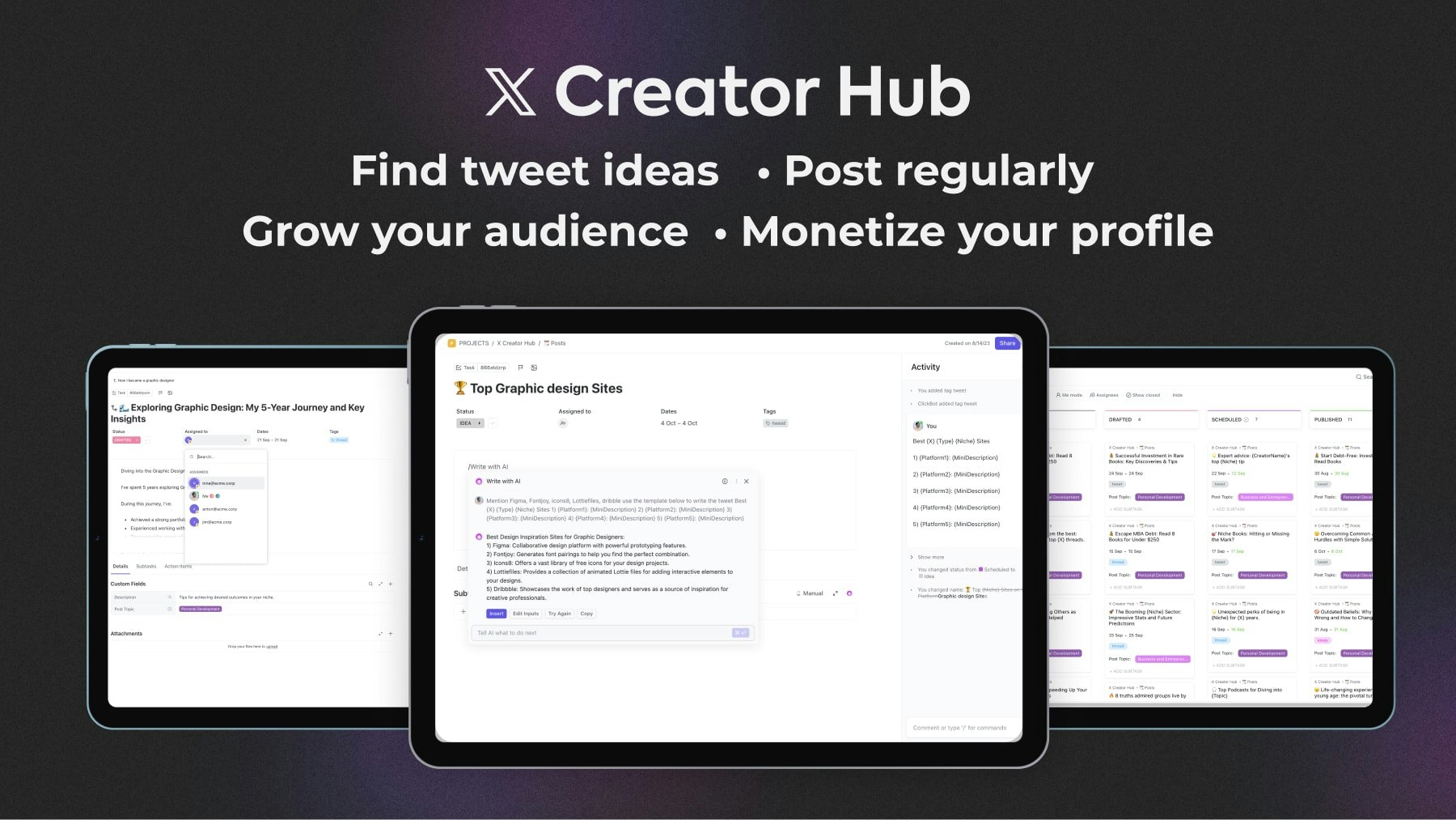 X creator hub media 2