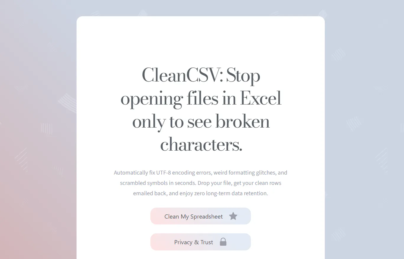 Excel CSV character Repair Tool gallery image