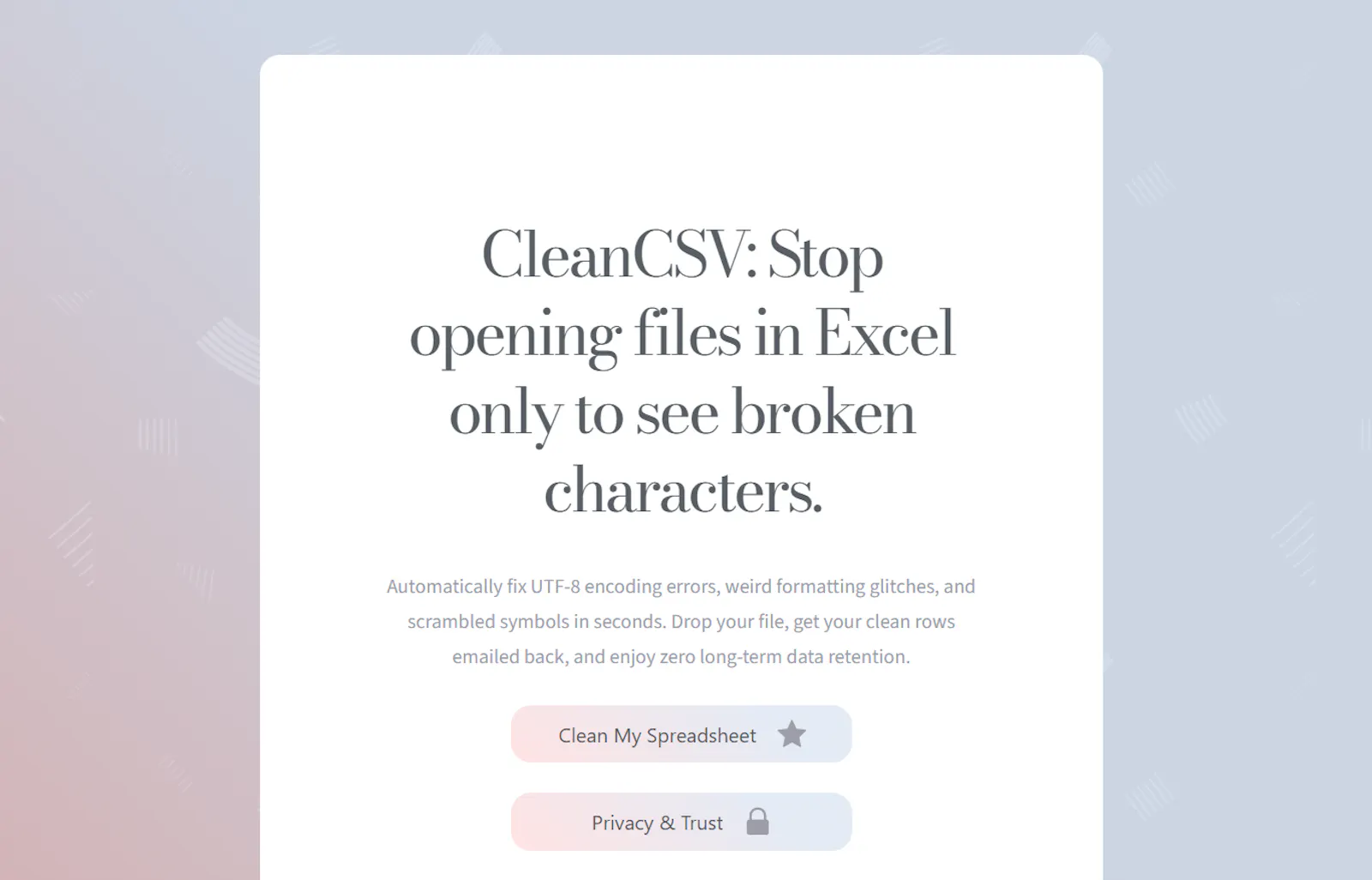 Excel CSV character Repair Tool screenshot 3