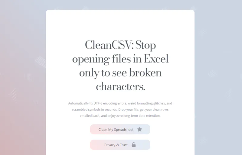Excel CSV character Repair Tool screenshot 3