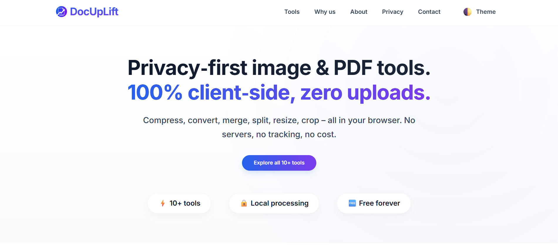 DocUpLift - Main product screenshot demonstrating key features and user interface