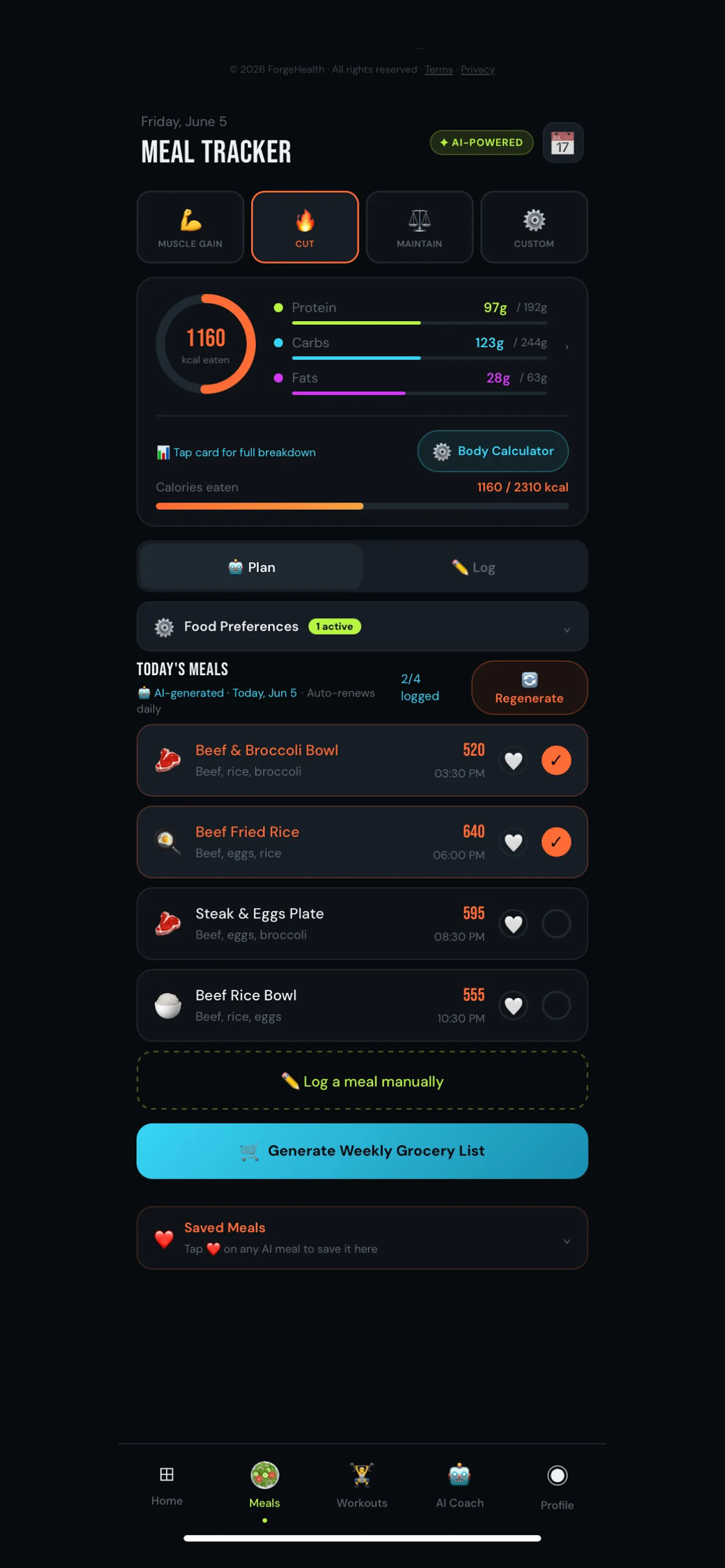 ForgeHealth — Health & Fitness screenshot 1