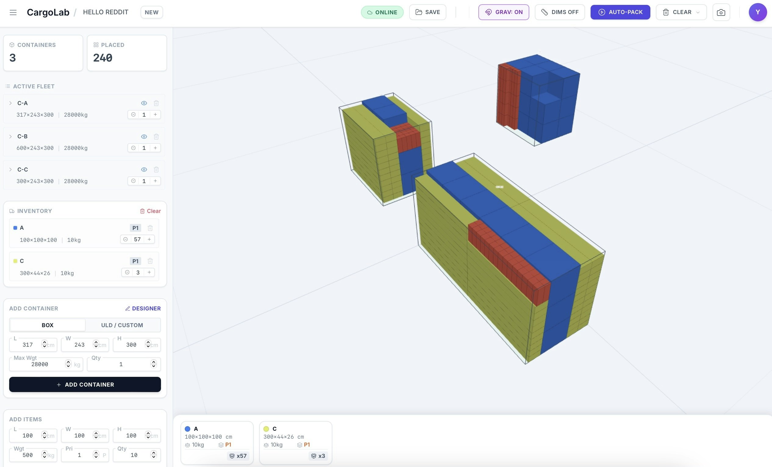 CargoLab - Main product screenshot demonstrating key features and user interface