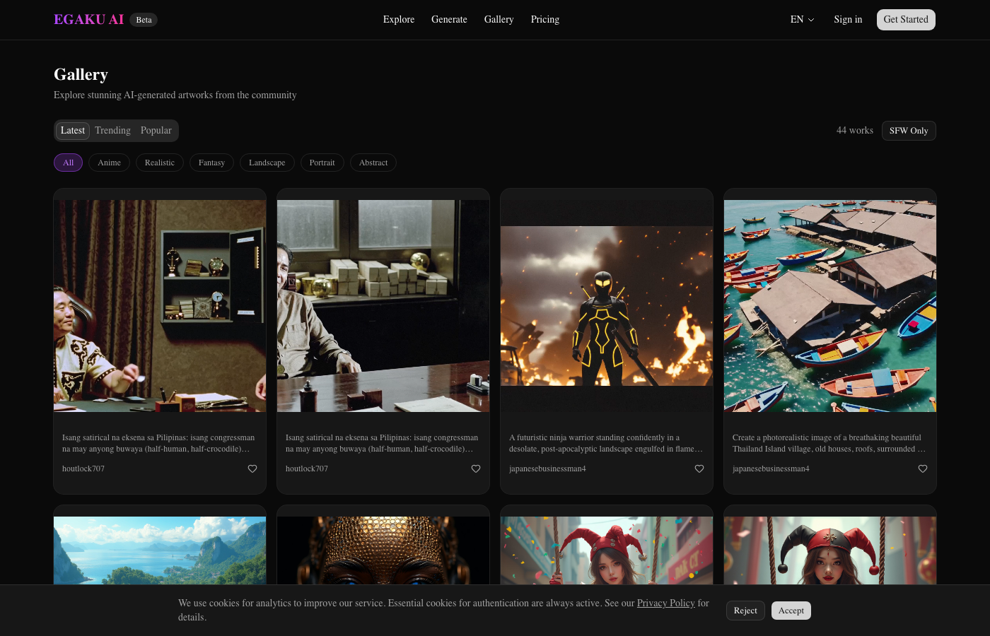 Egaku (drawing) with AI gallery image