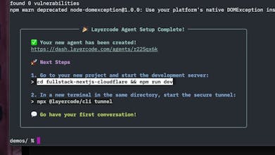 Layercode CLI gallery image