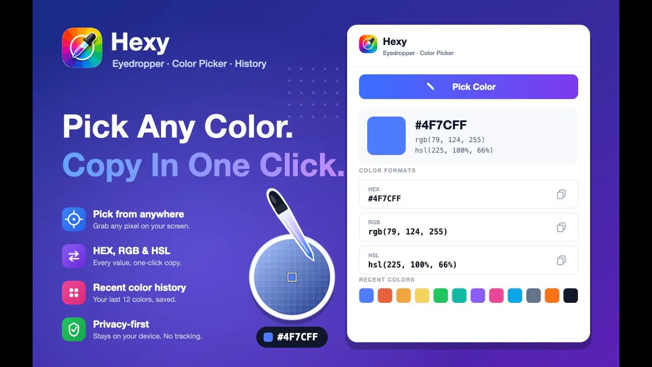 Hexy - Website Color Picker & Eyedropper gallery image