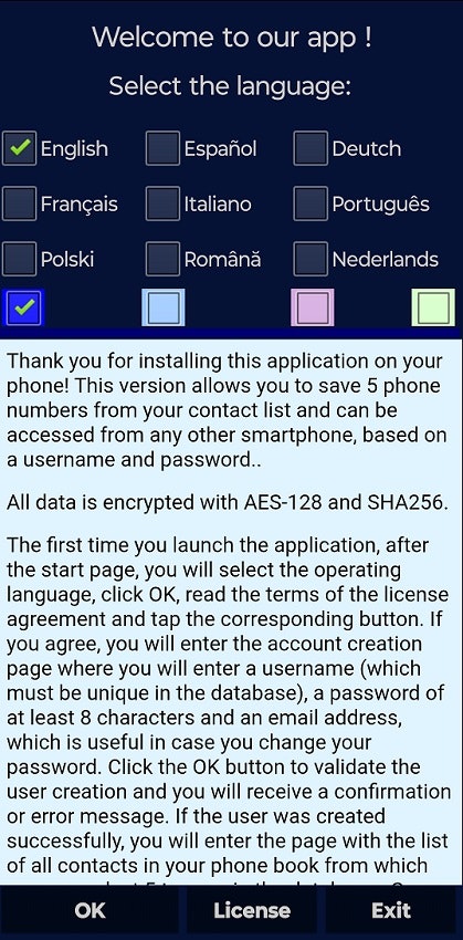 Média Mes 5 contacts - Enregistrez 5 contacts sur un serveur et appelez-les depuis n'importe quel téléphone. 3