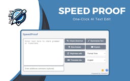 SpeedProof: One-Click AI Text Edit media 1