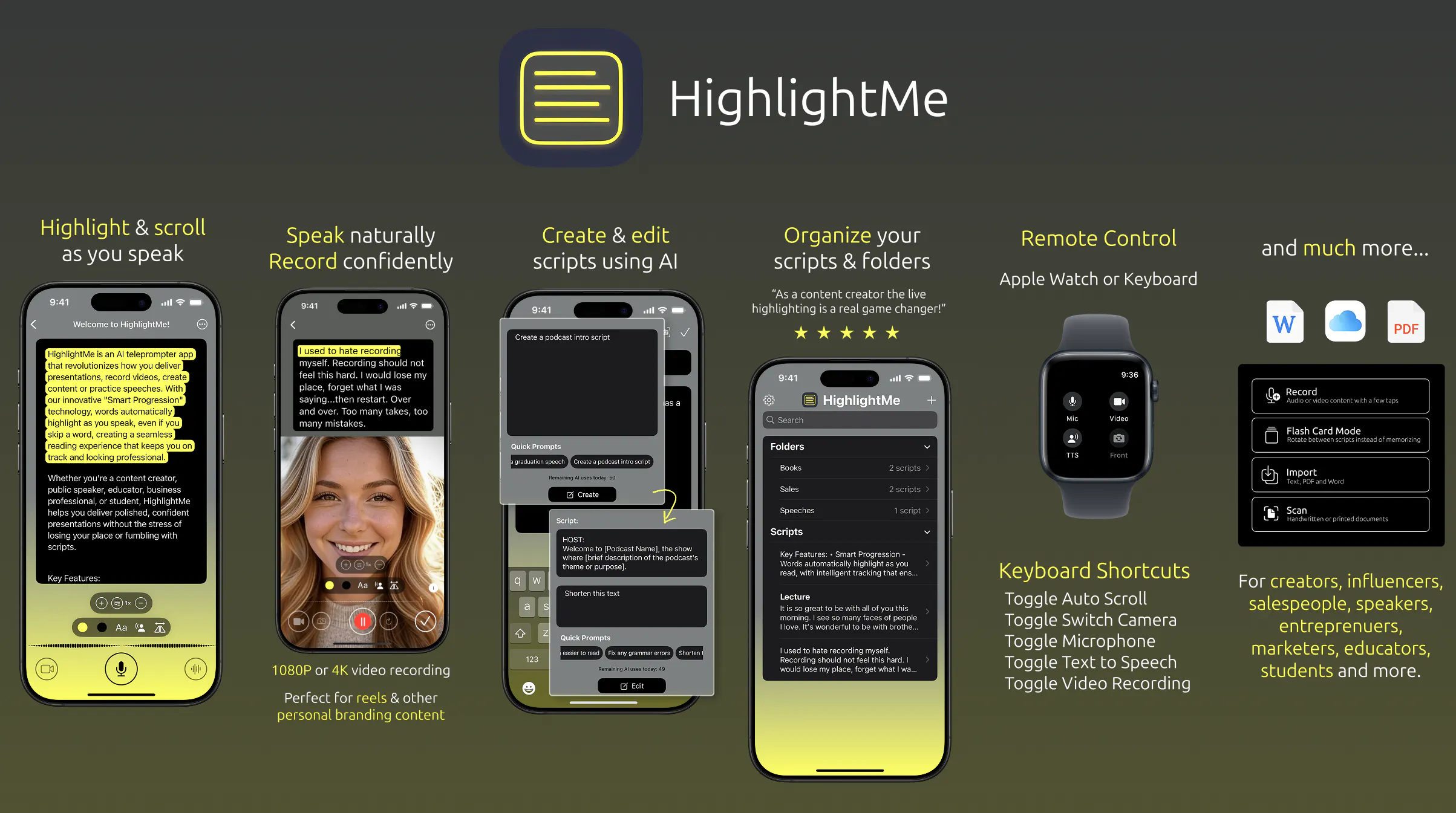 HighlightMe - Teleprompter gallery image