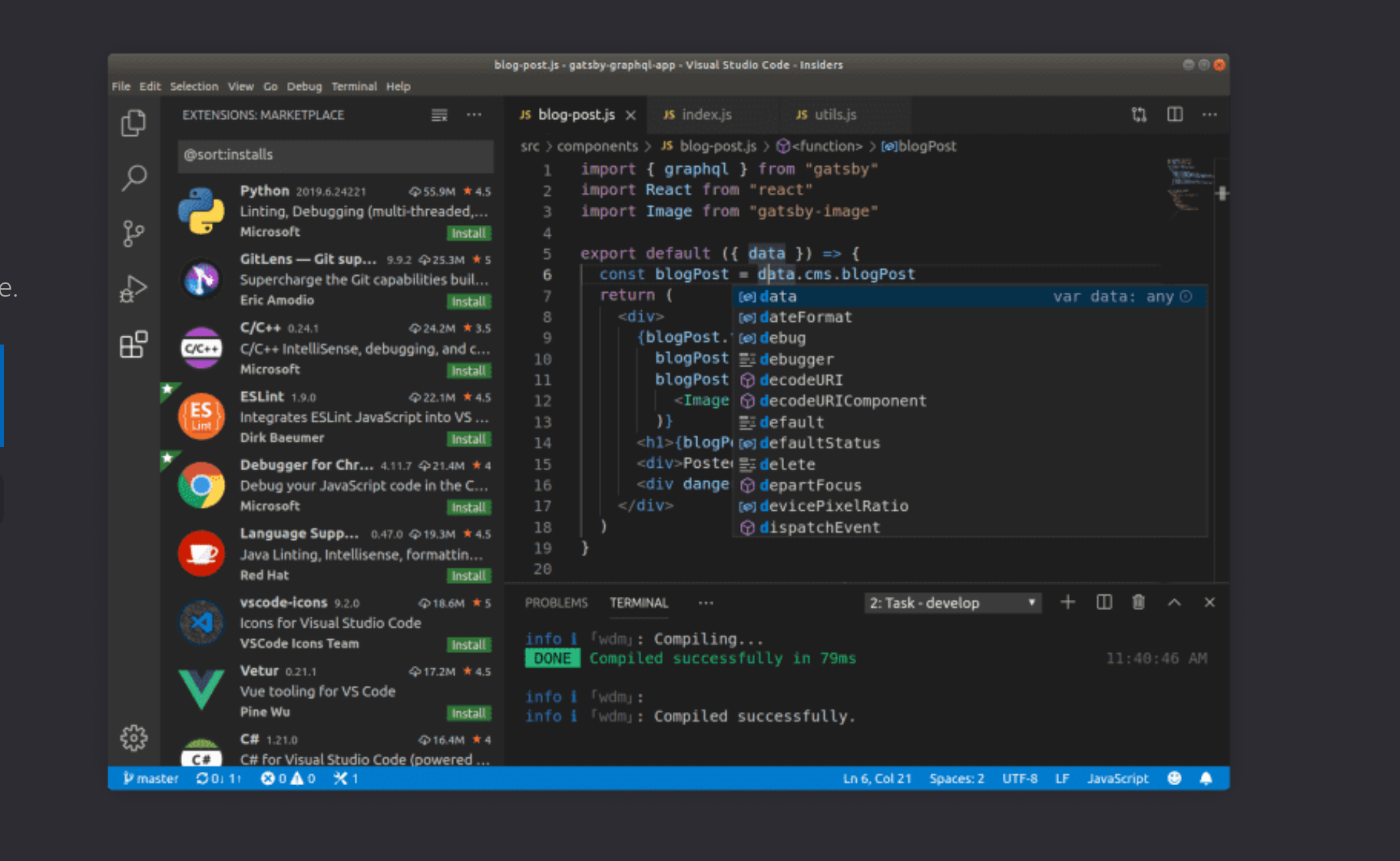 V6 for VS Code gallery image