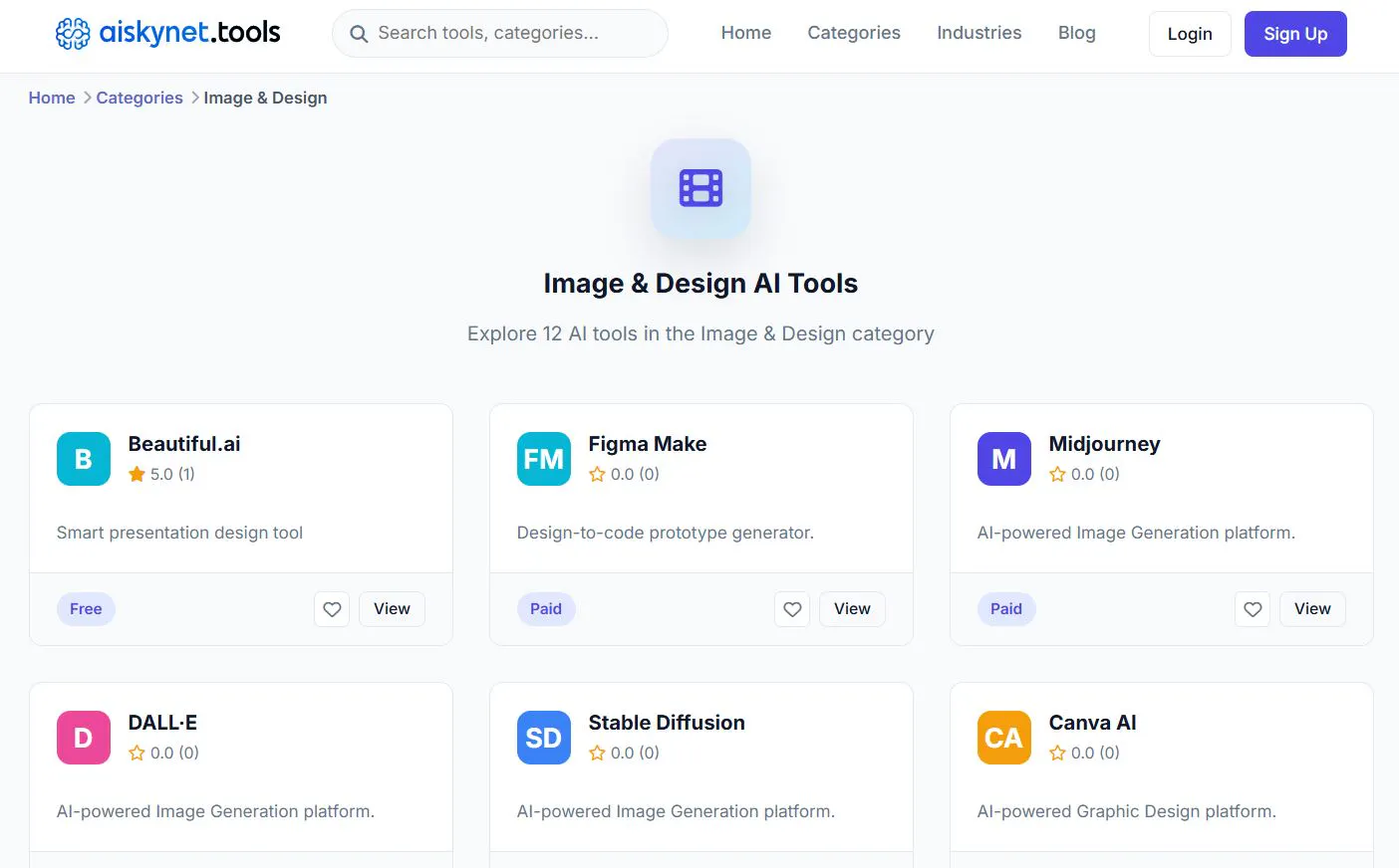 Image and Design AI Tools - Ai Skynet 项目横幅