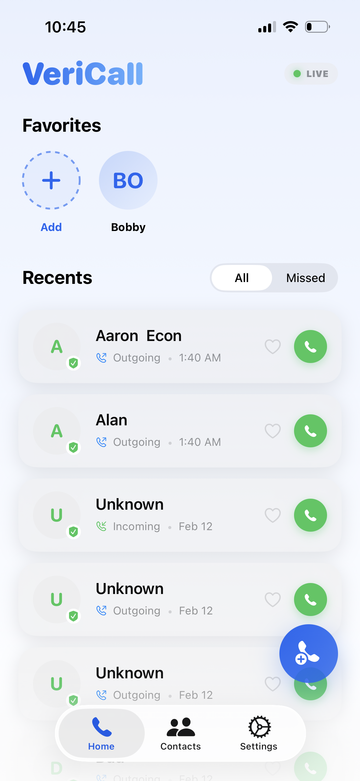 Vericall - Screenshot 3 showing product features and functionality