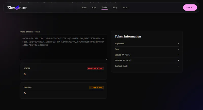 Eleventor Design Web Tools screenshot 2