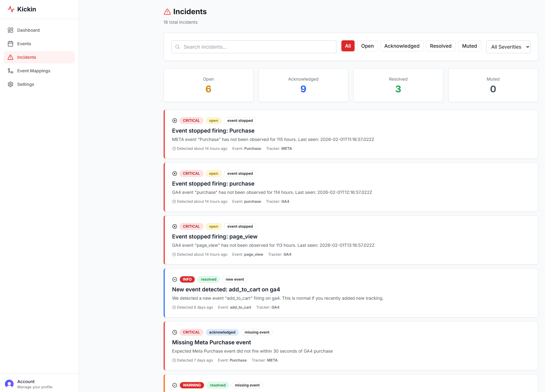 Kickin - Screenshot 2 showing product features and functionality