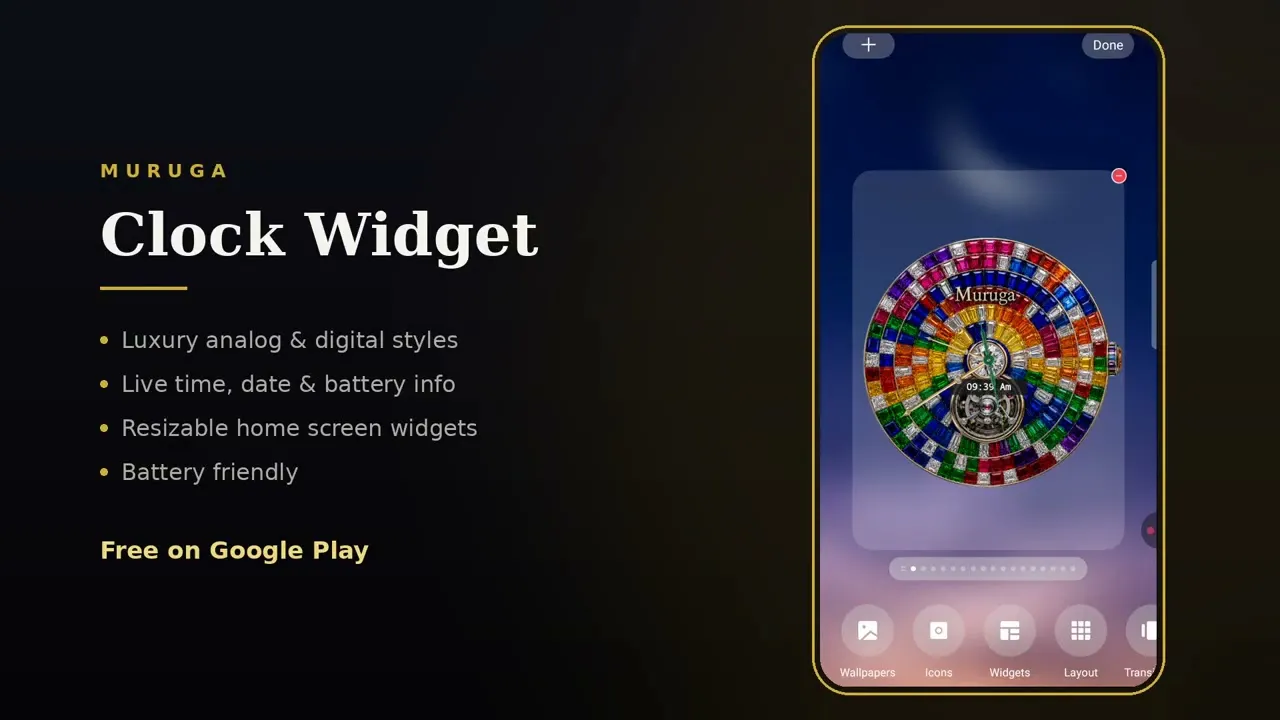MURUGA Clock Widget gallery image
