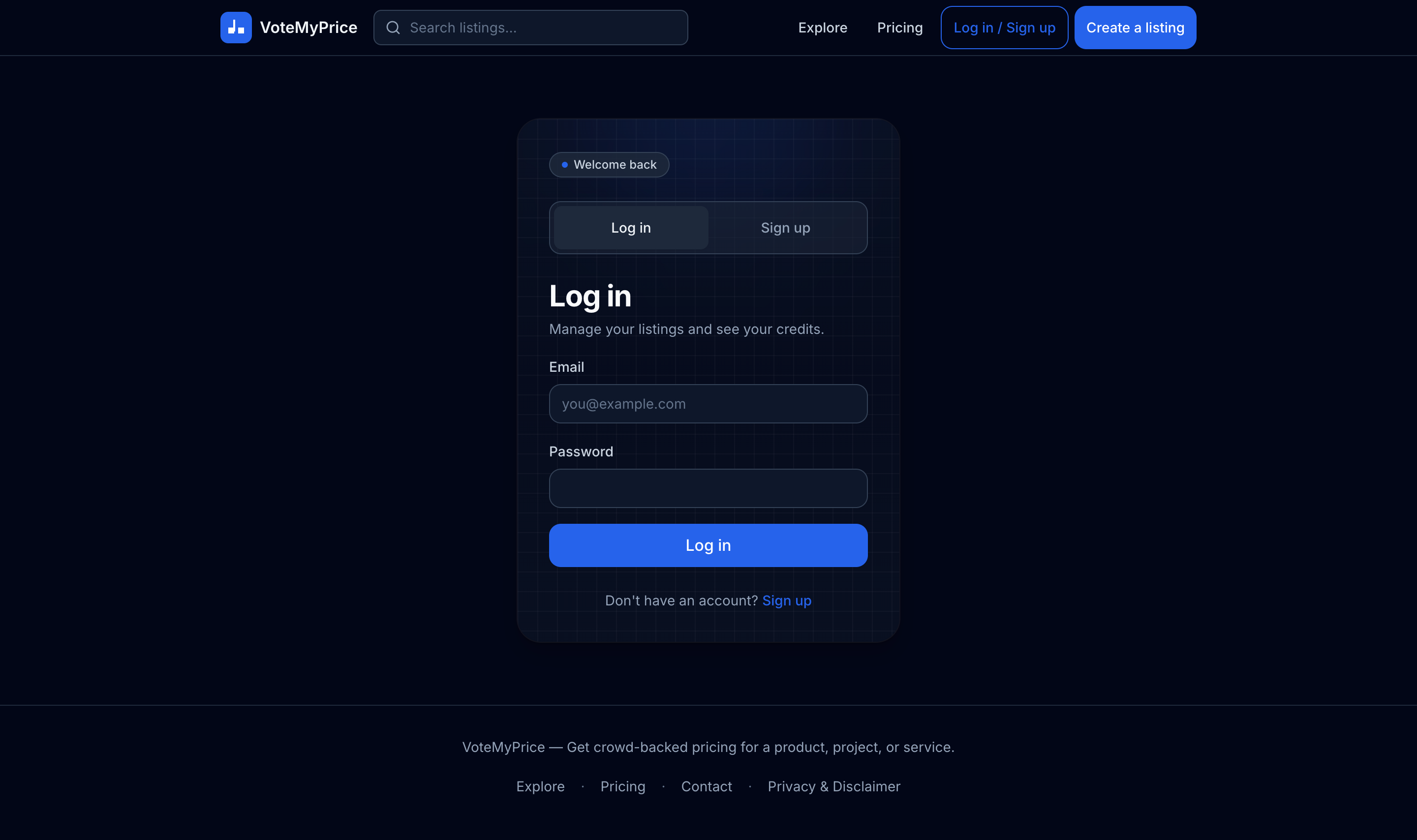 VoteMyPrice - Screenshot 5 showing product features and functionality