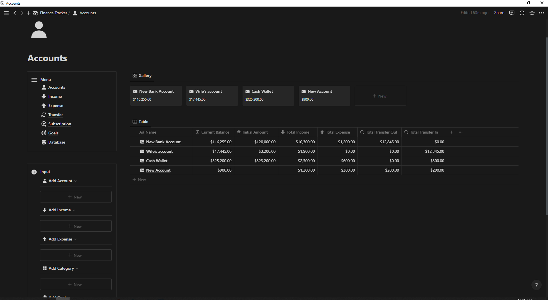 Notion Finance Tracker gallery image