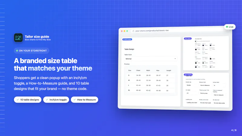 Size Chart & Size Recommender  screenshot 4