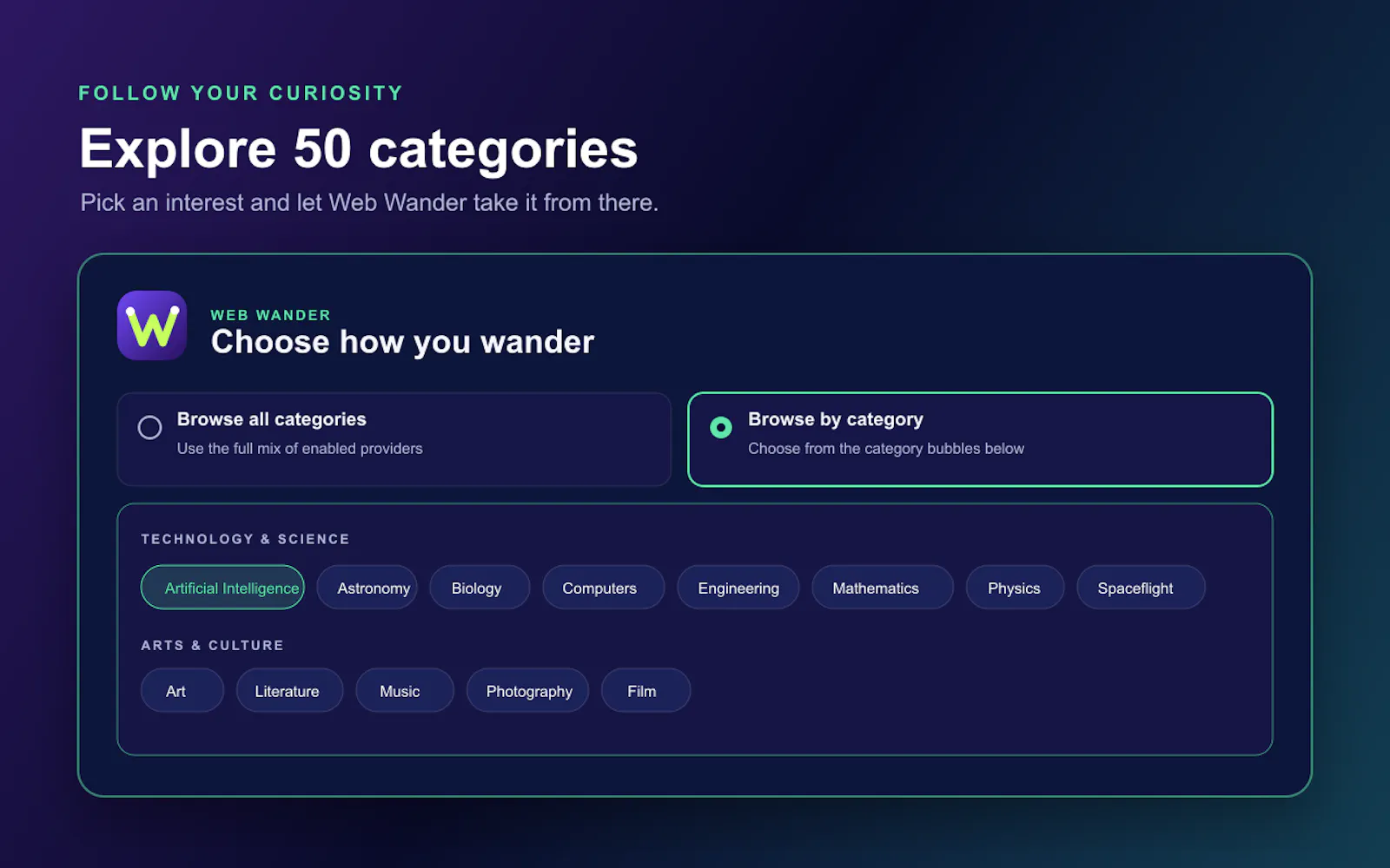 Web Wander screenshot 2