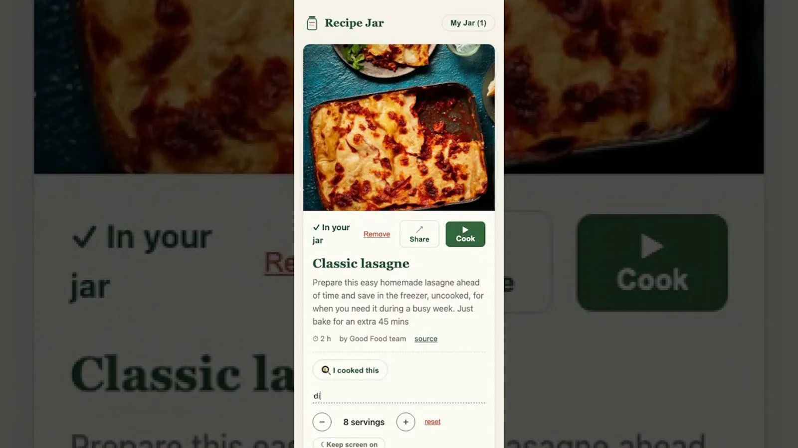 Recipe Jar screenshot 1 (video preview)