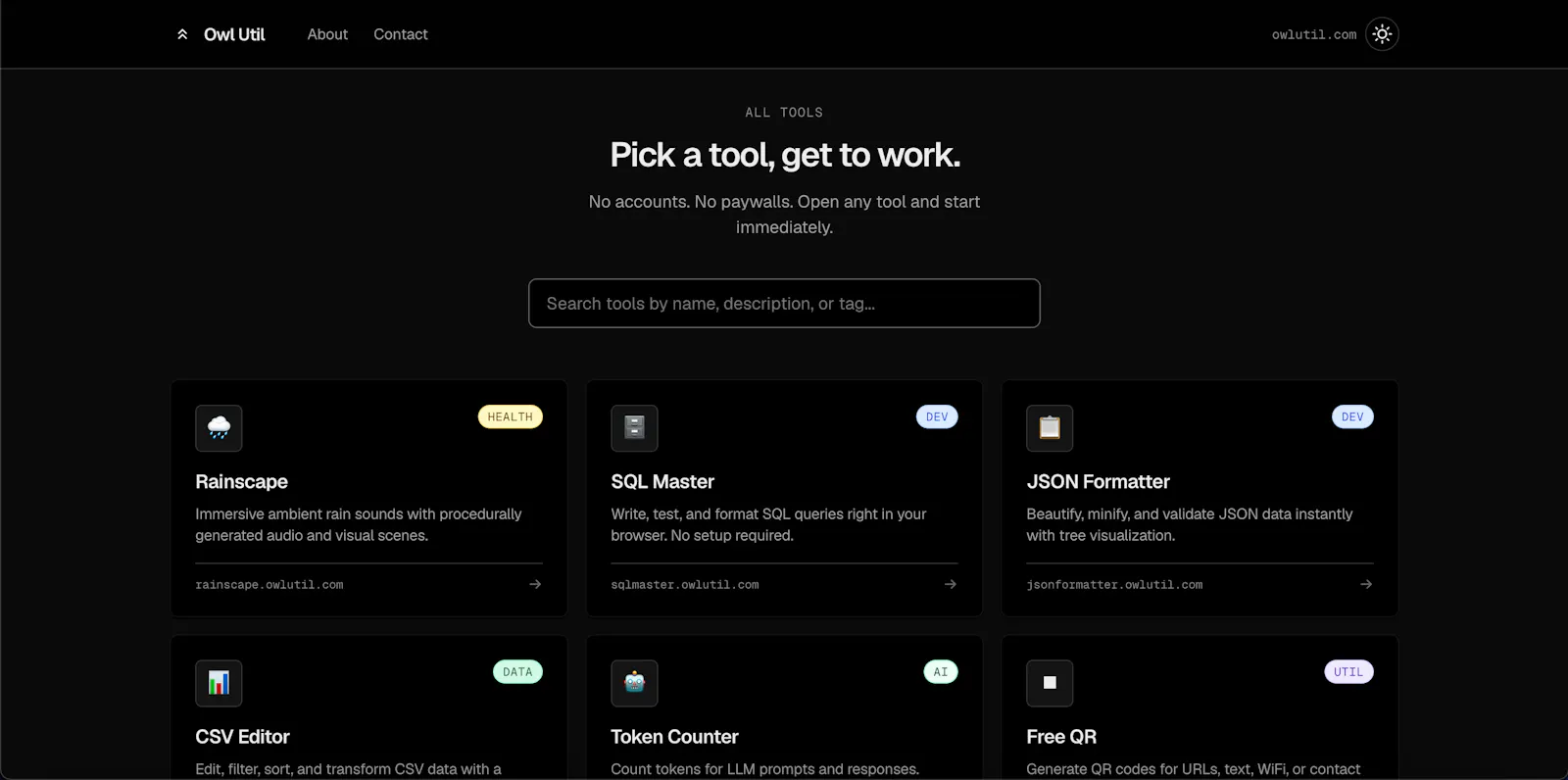 Owl Util screenshot 2