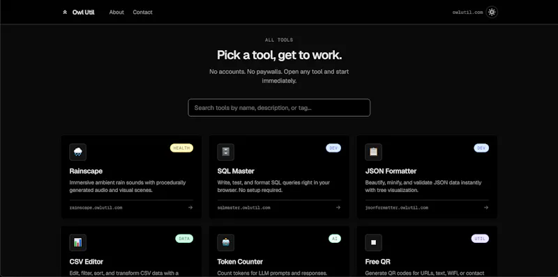 Owl Util screenshot 2