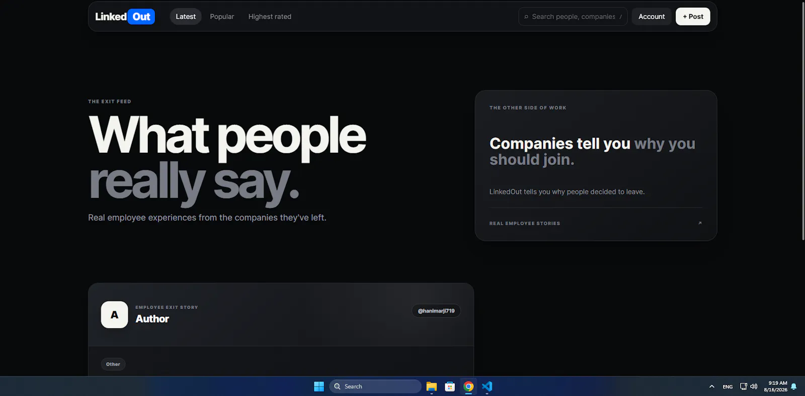 LinkedOut screenshot 1