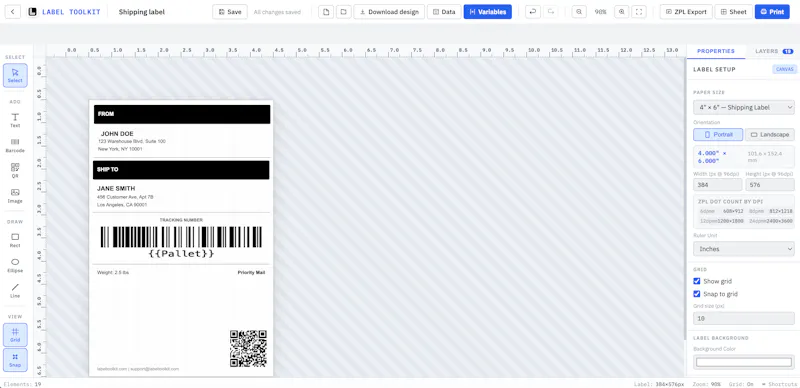 Label Toolkit screenshot 1