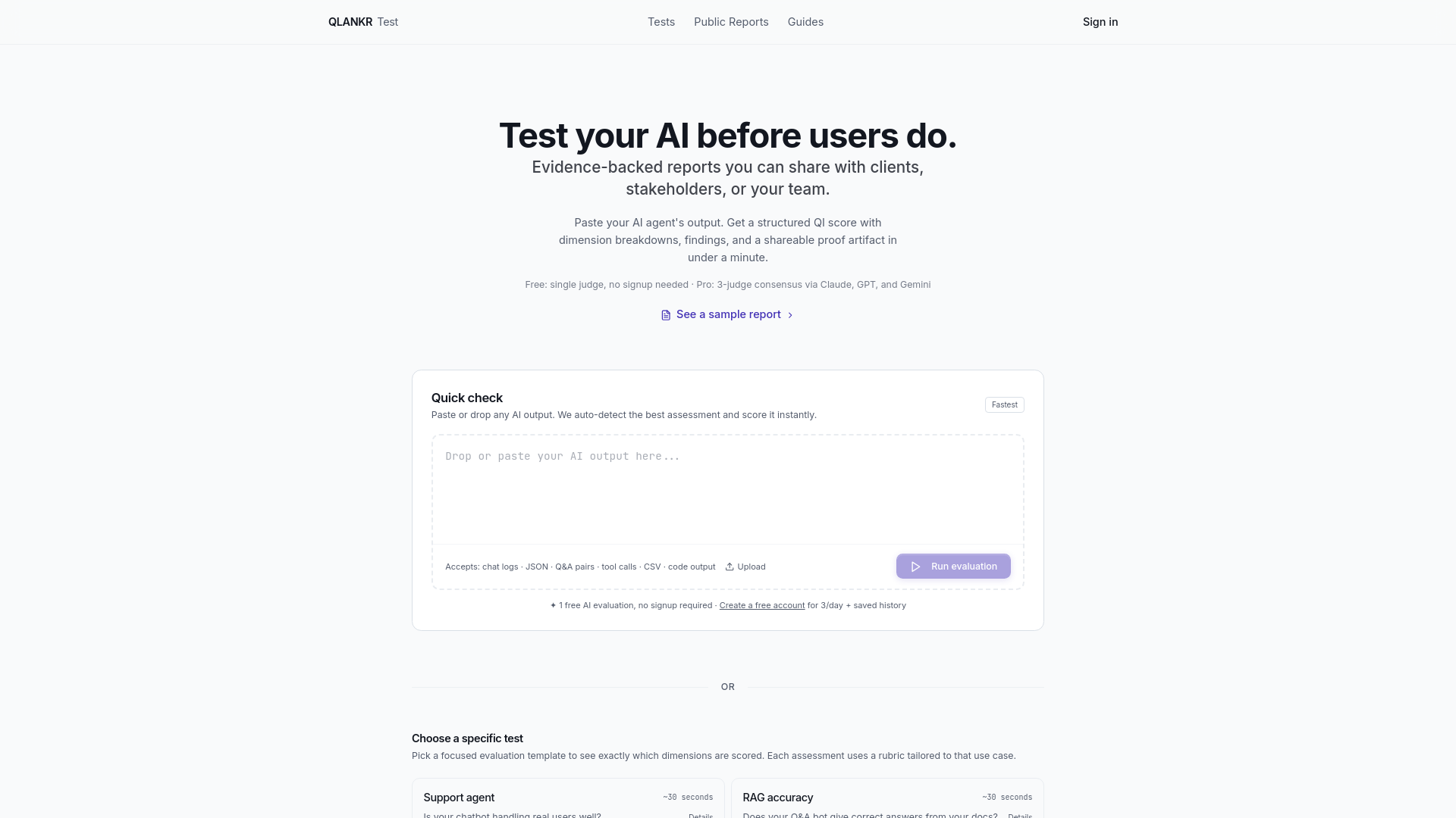 QLANKR Test gallery image