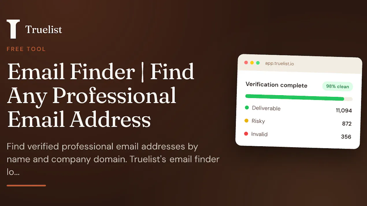 Email Finder by Truelist product