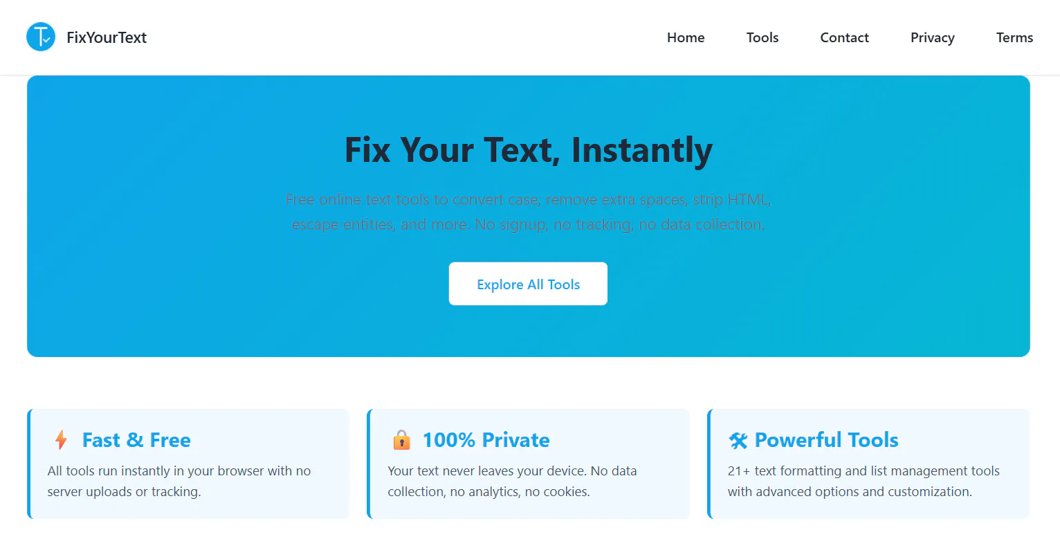 FixYourText - 22+ Free Text Tools gallery image