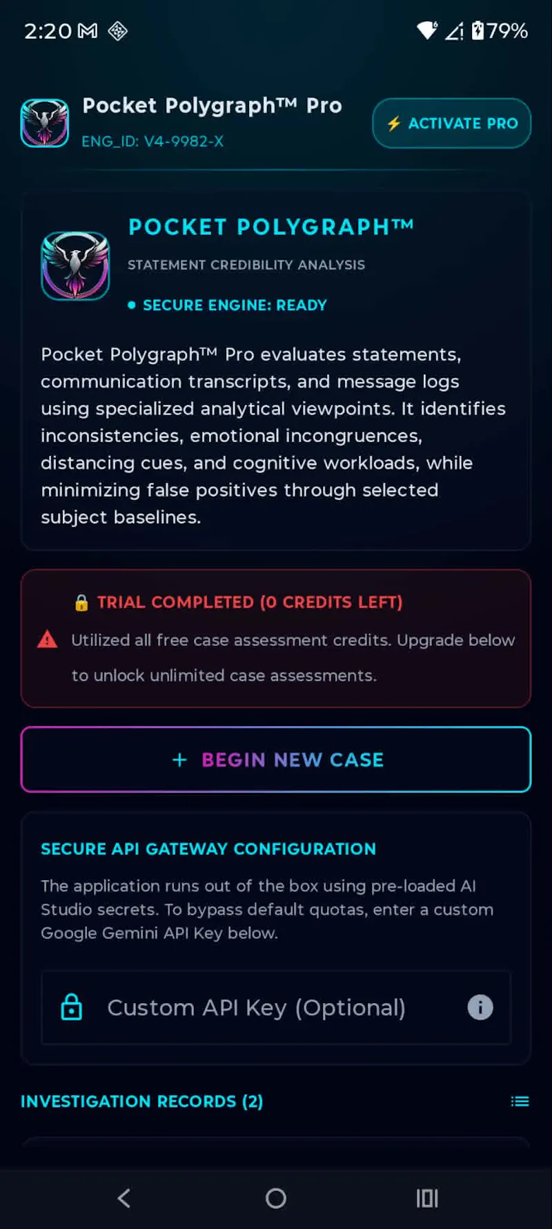 Pocket Polygraph™ Native Android Version screenshot 8