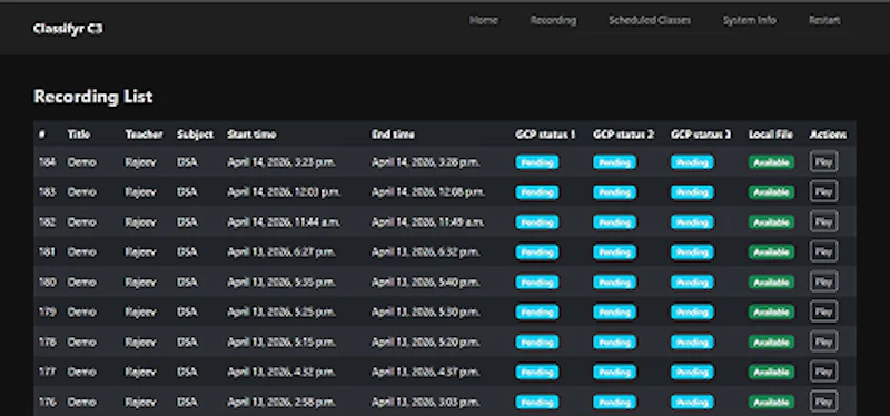 Classifyr - Lecture Capture Solution screenshot 2