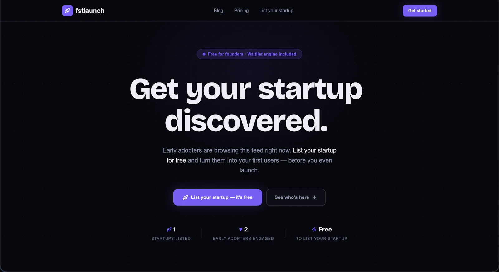 Fstlaunch - Get your startup discovered. screenshot 1