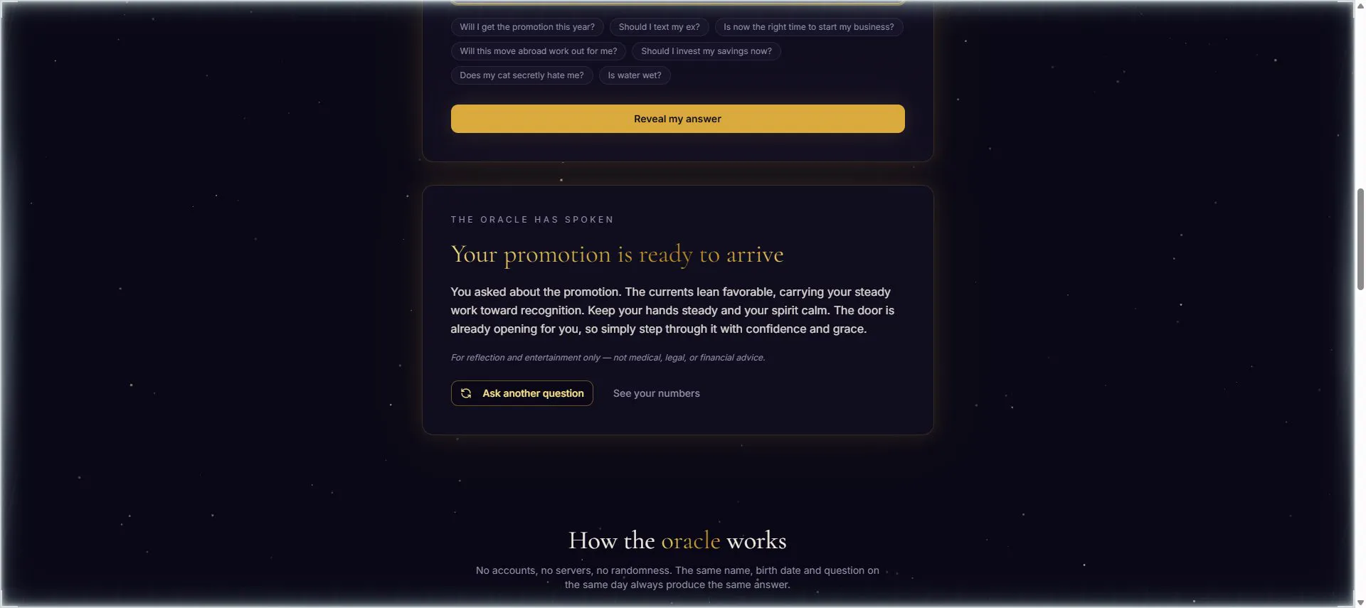 AskMeAnything — The Numbers Oracle gallery image