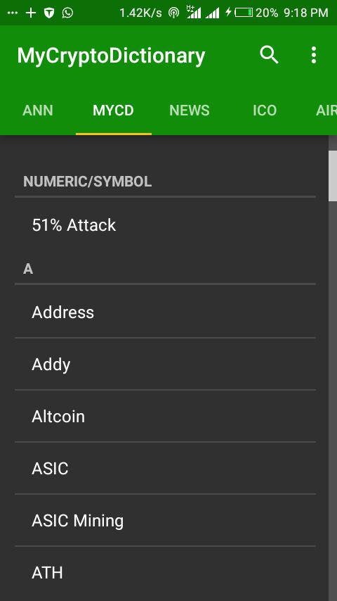 My Crypto Dictionary App (MyCDApp) gallery image
