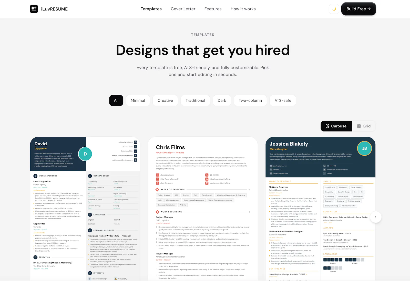 Free Online Resume Builder — iLuvRESUME screenshot 4