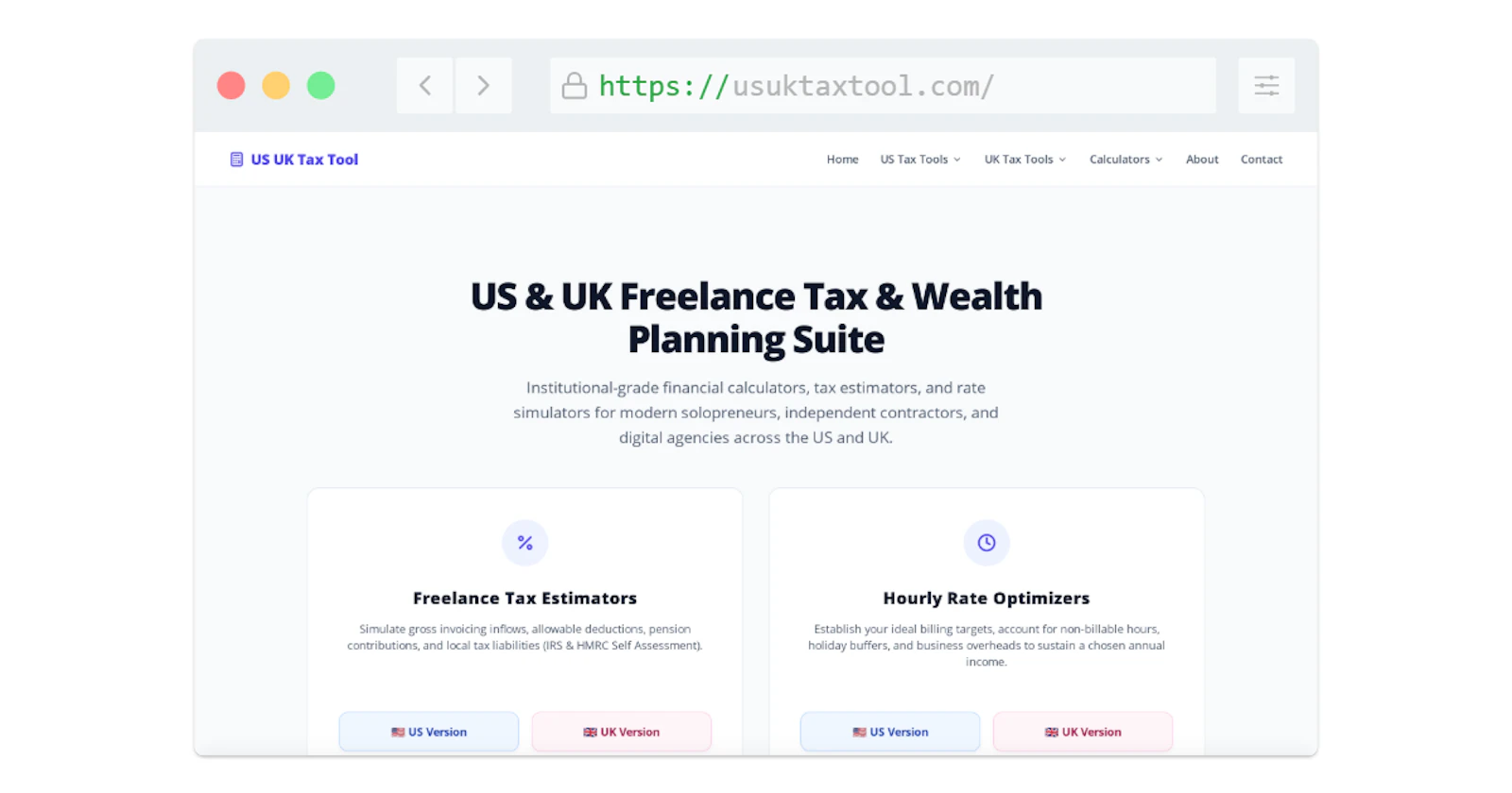 US UK Tax Tool screenshot 1