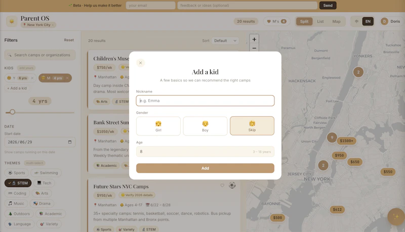 Parent OS screenshot 2