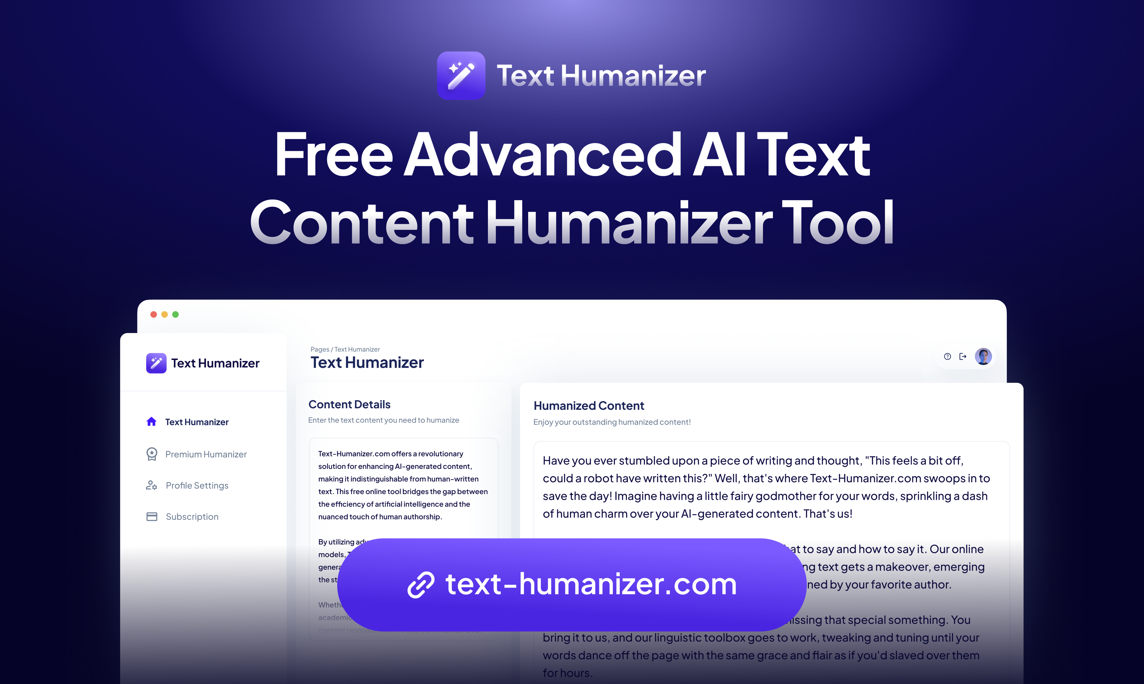 startuptile Text Humanizer-Humanize any AI text content in seconds for free