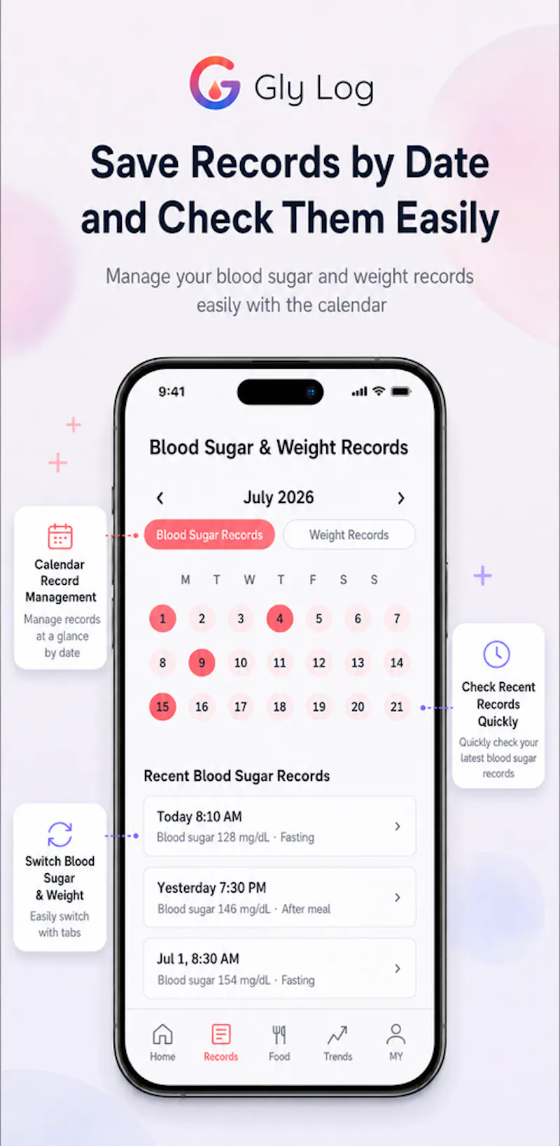 Gly Log - Blood Sugar Tracker screenshot 7