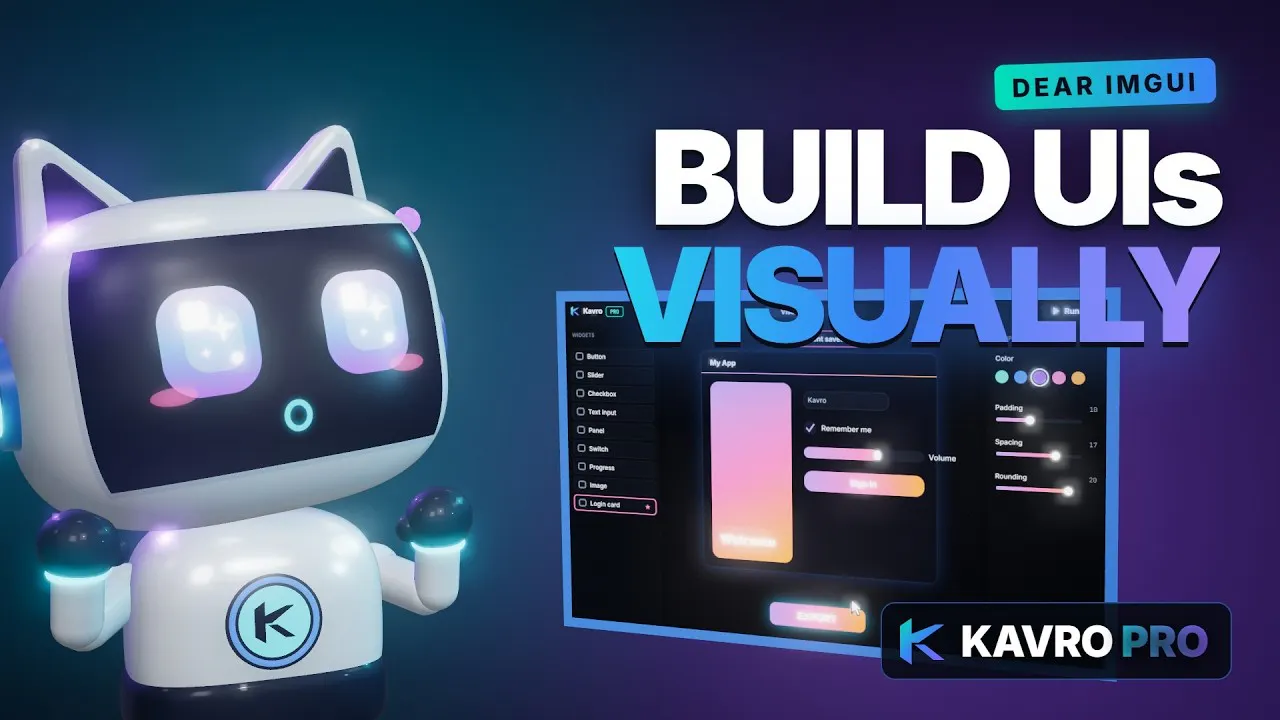 Kavro — Visual Dear ImGui Designer gallery image