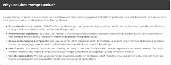Chat Prompt Genius gallery image