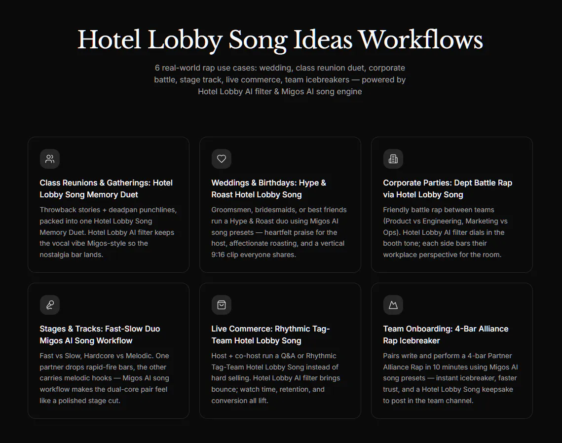 Rap Song — Hotel Lobby Song Generator gallery image